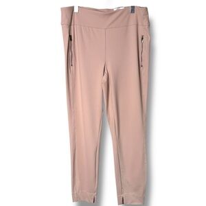 EZY WEAR x CH1 Blush Pink Casual Pants Leggings Zippered Pockets US Sz XL